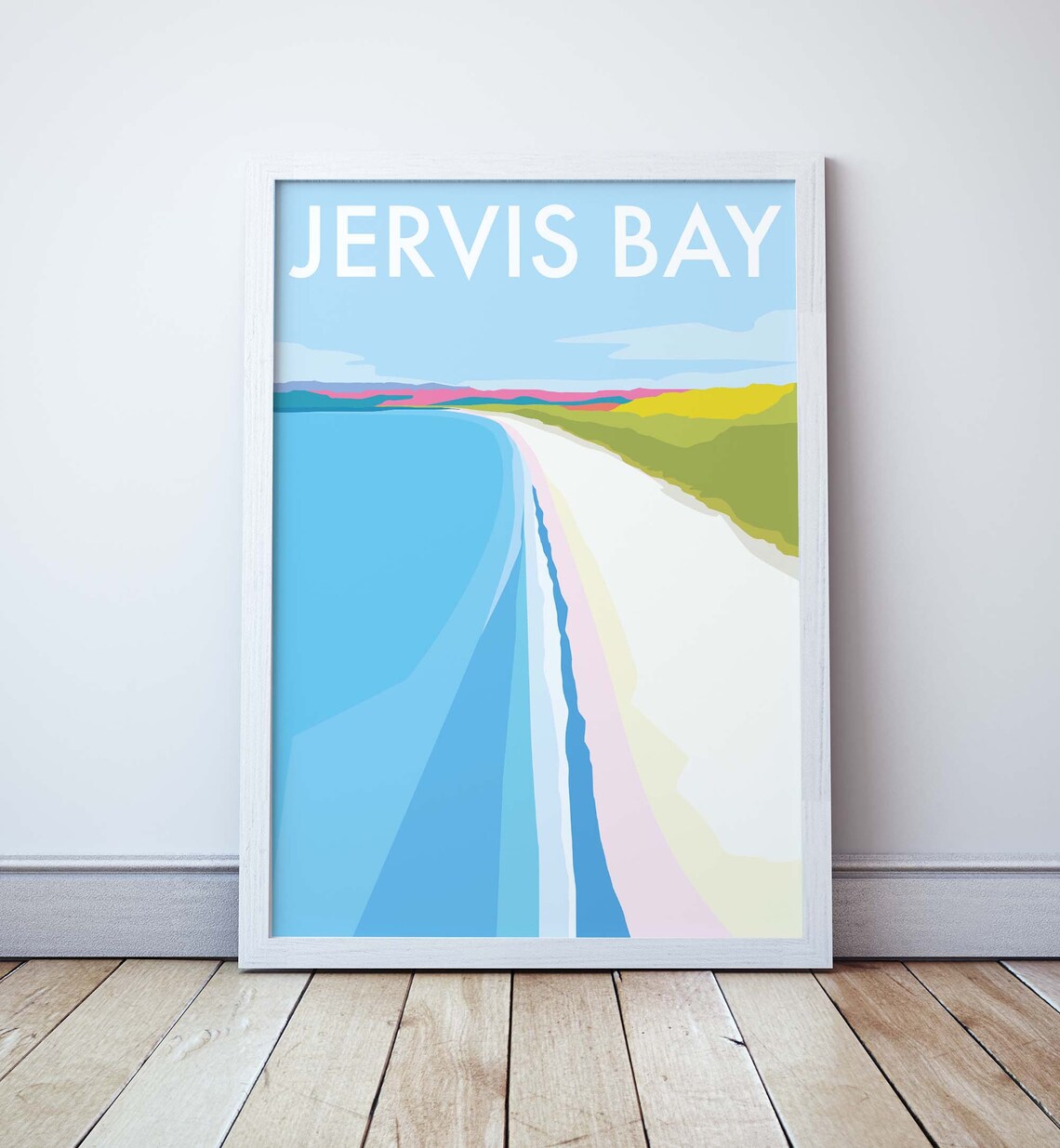 Jervis Bay Travel Poster, Hyams Beach South Coast
