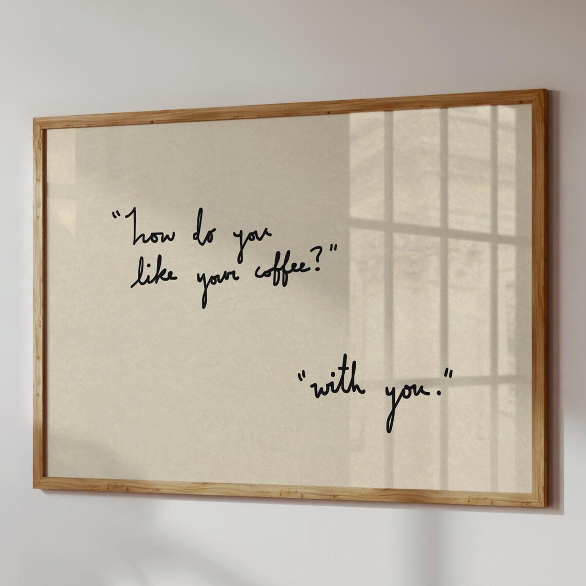 Handwritten Coffee Print, Trendy Kitchen Art Print