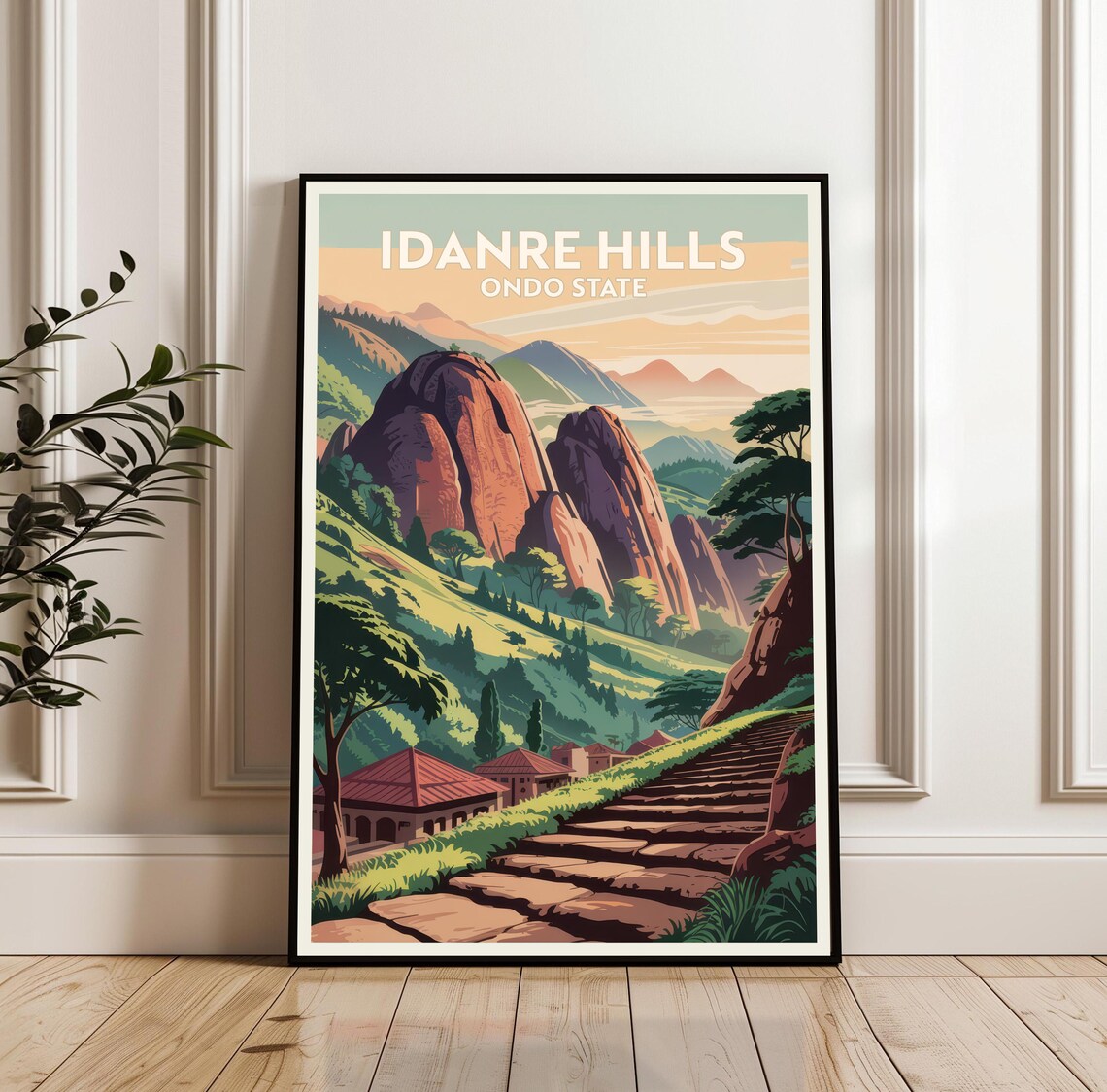 Stunning Idanre Hills Ondo State Nigeria Granite Peaks Travel Poster
