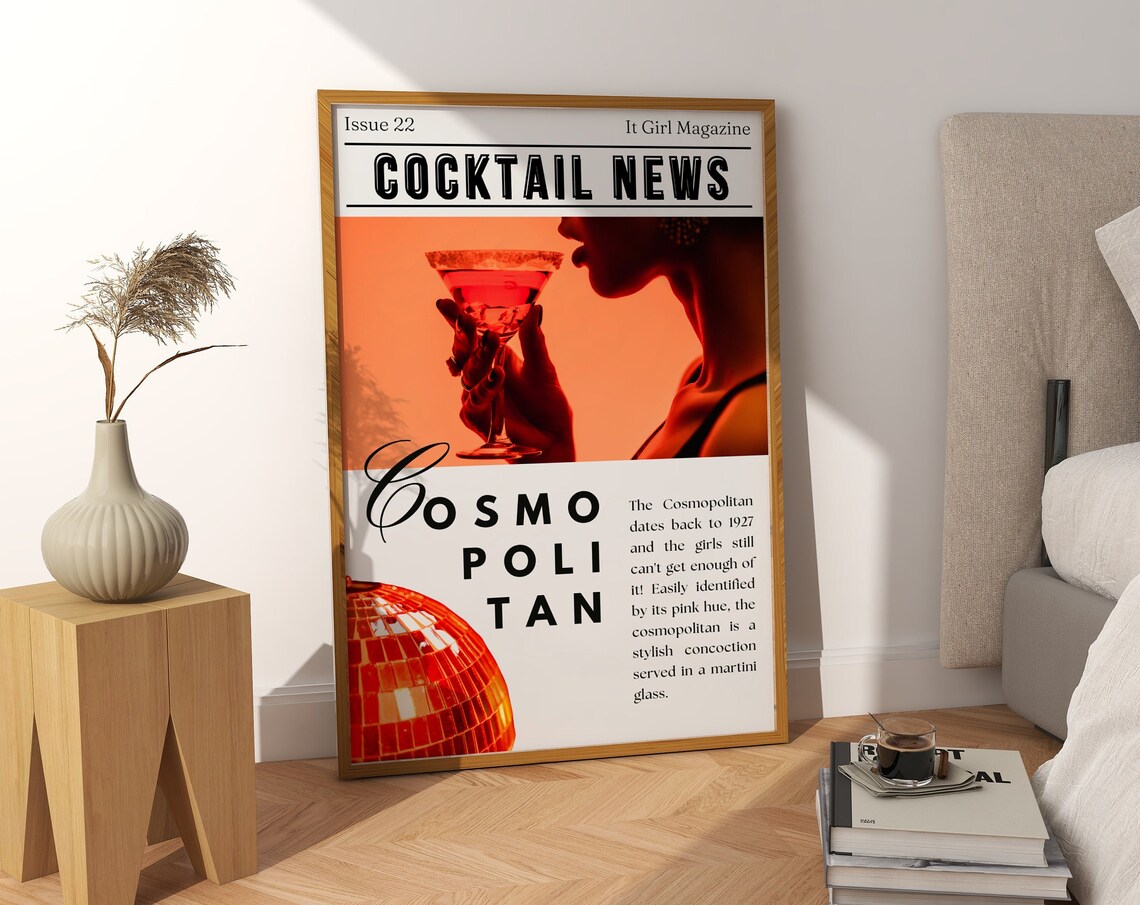 Cosmopolitan Magazine Trendy Headline Poster, Dorm Room Decor - Image 5