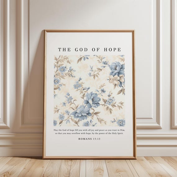 The God Of Hope Toile Bible Verse Art Print