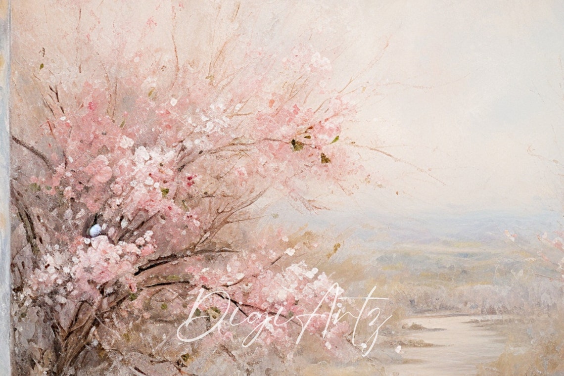 Open Window Cherry Blossom Spring Morning Oil Painting Poster - Image 6