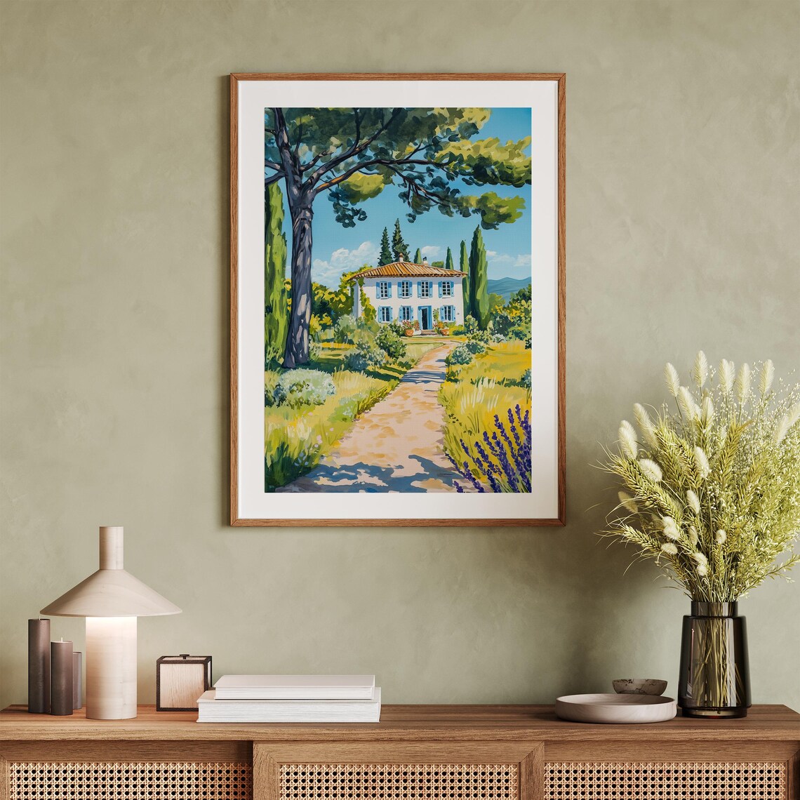 Cottage Landscape Painting, Cottagecore Farmhouse Decor - Image 4
