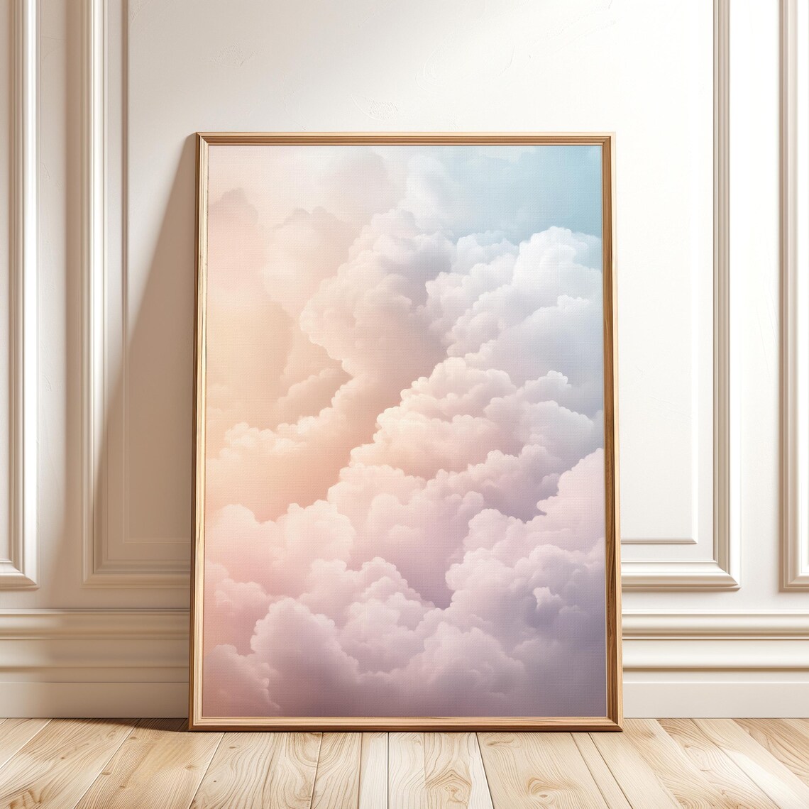 Blush Cloud Art Print, Coquette Room Decor