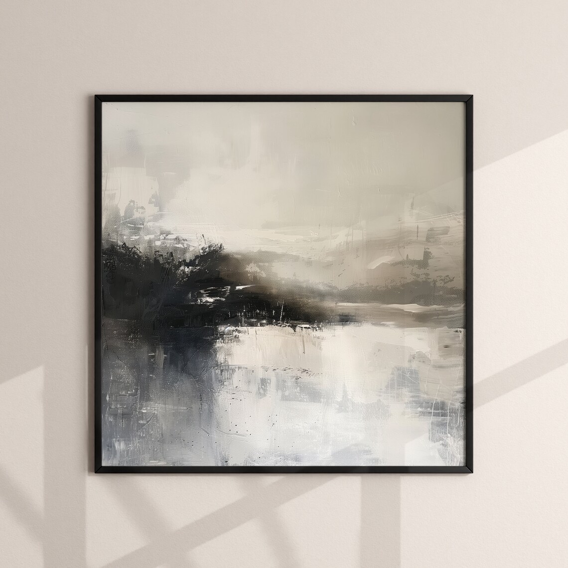 Abstract Square - Japandi Brush Strokes
