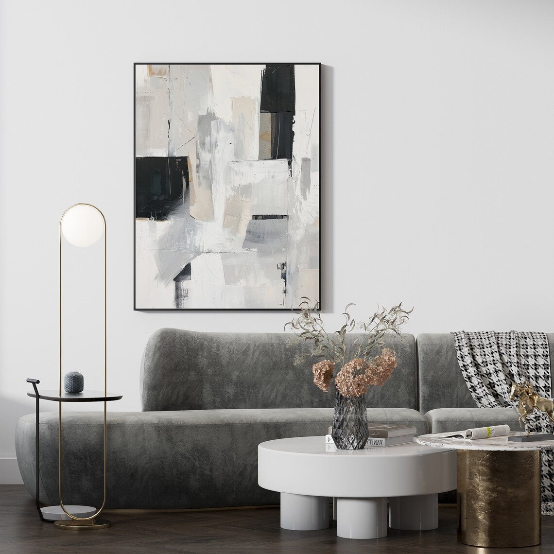 Abstract Wall Art, Minimalist Neutral Art Print - Image 4