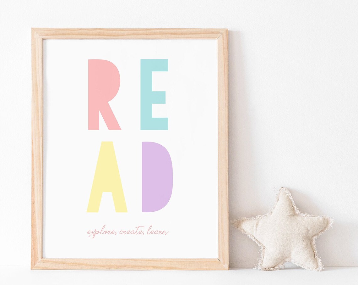 Read Instant Reading Poster, Playroom Decor