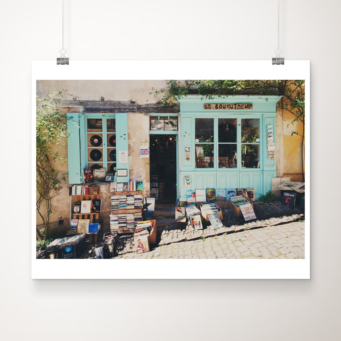 Le Bouquineur Bookshop Cordes Sur Ciel France Photo Travel Poster