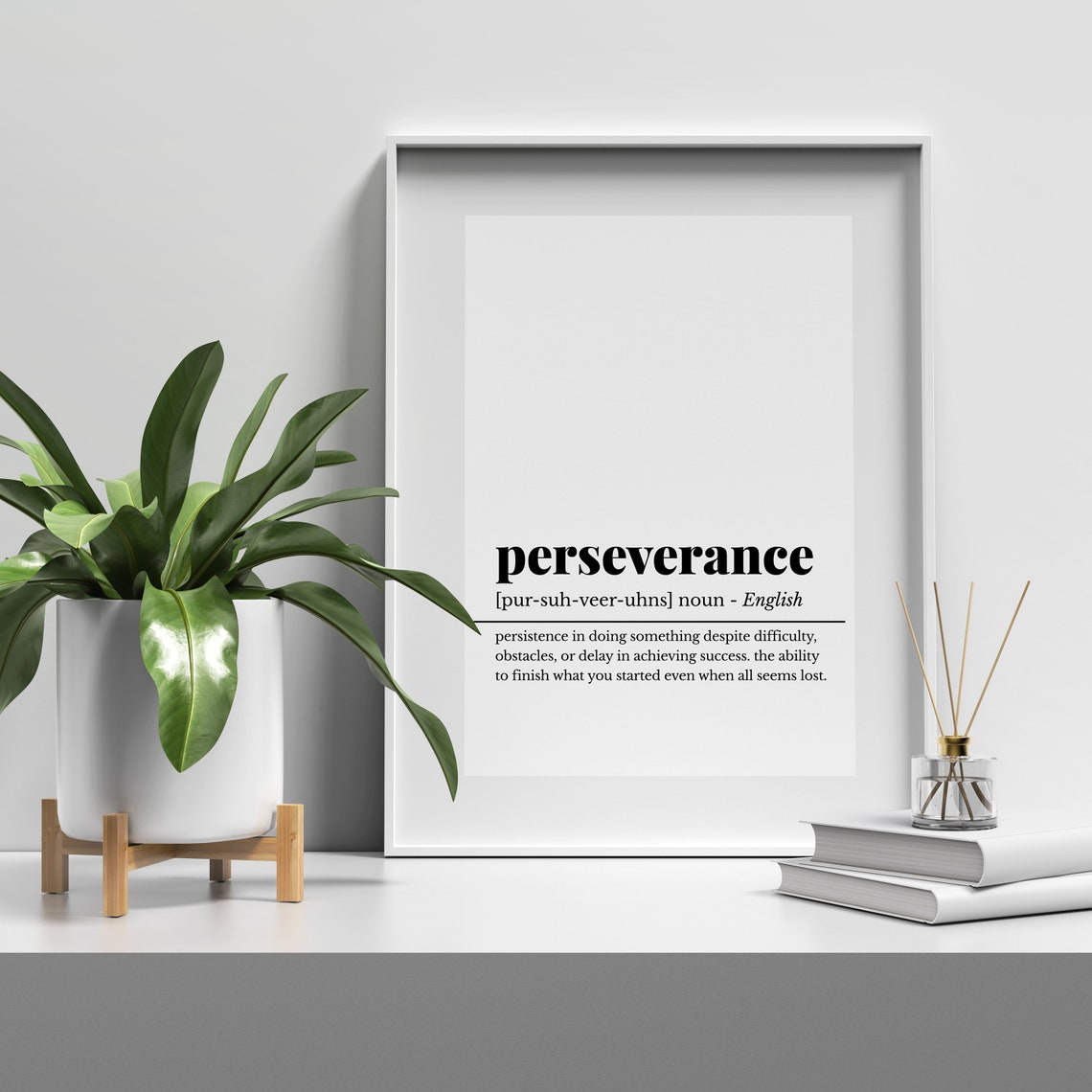 Perseverance Definition Poster Motivational Dictionary Wall Decor - Image 5