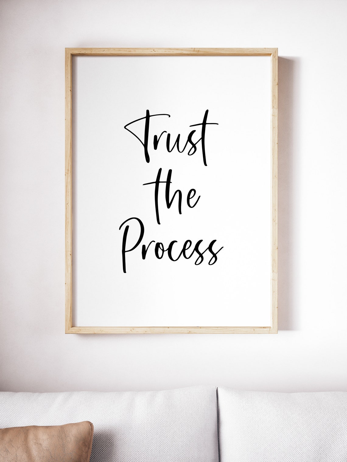 Trust The Process Elegant Hand Lettered Script Inspiration Poster - Image 4