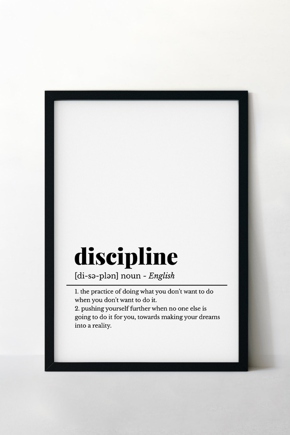 Discipline Definition Success Quote Inspirational Office Decor Print - Image 4