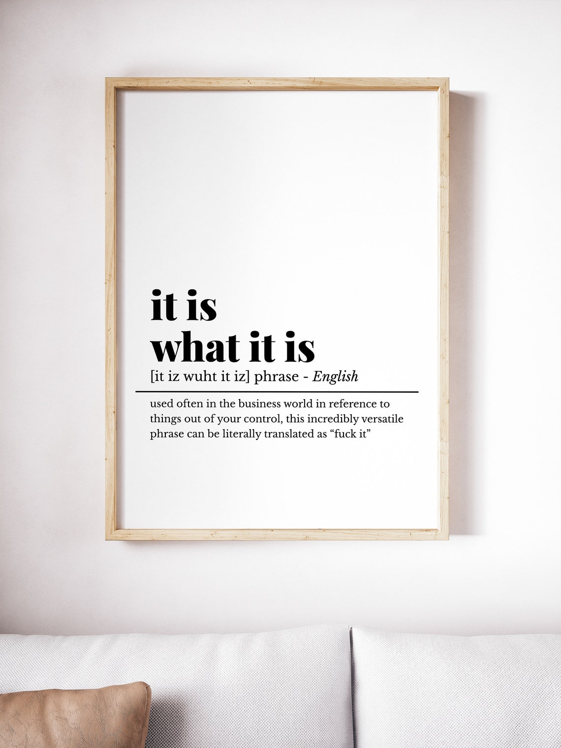 It Is What It Is Funny Definition Poster for Home Office Decor - Image 4