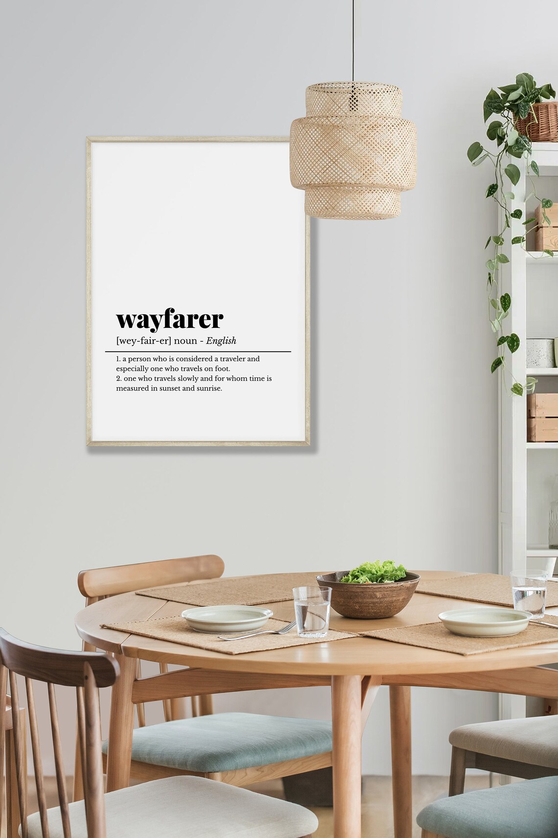 Wayfarer Definition Dictionary Art Wanderlust Travel Quote Wall Poster - Image 5
