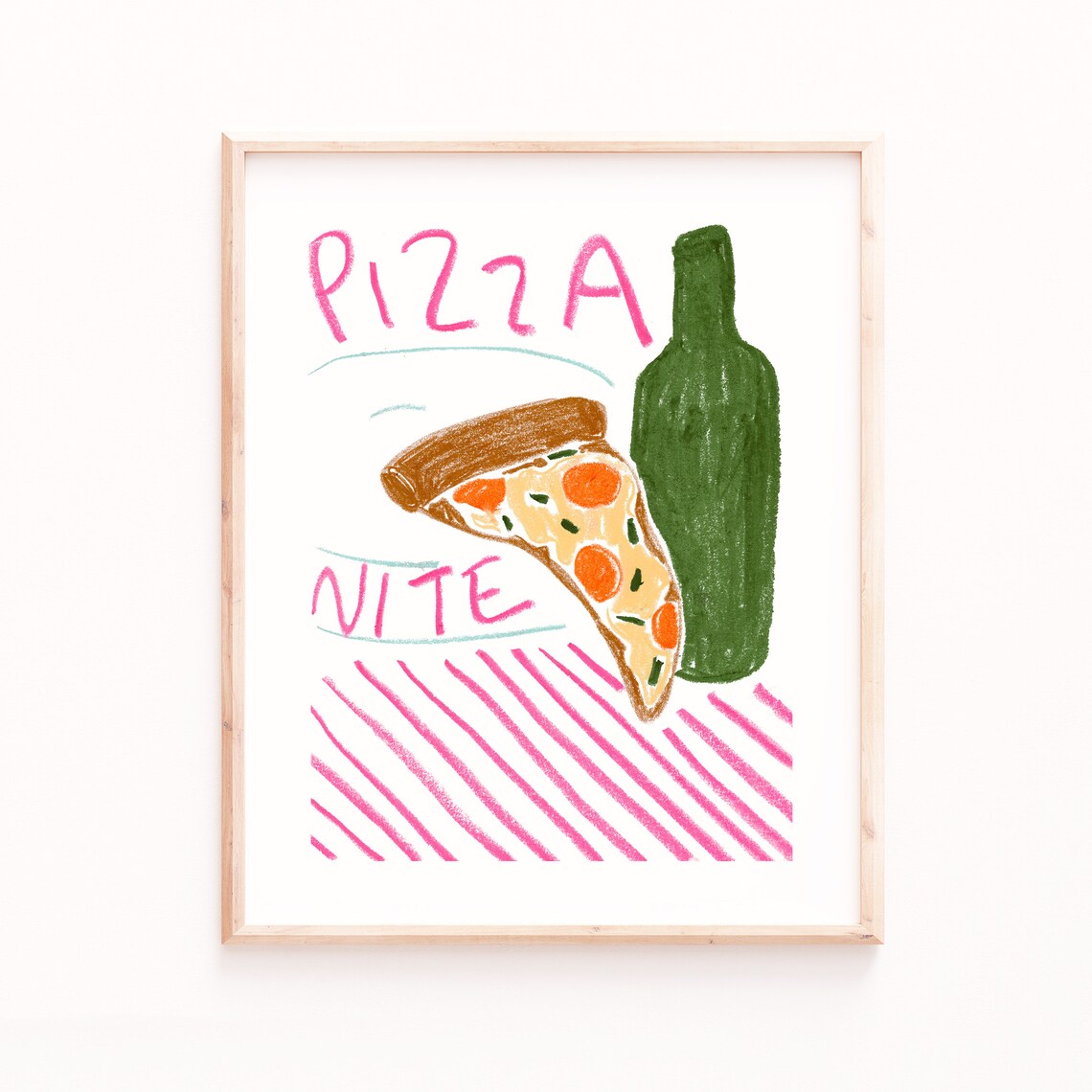 Pizza Night Kitchen Wall Decor Art Print