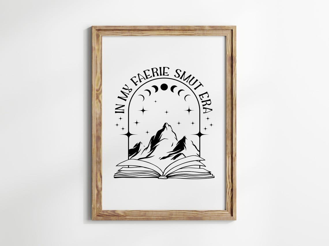 In My Faerie Smut Era Celestial Mountain Book Lover Arch Poster - Image 2