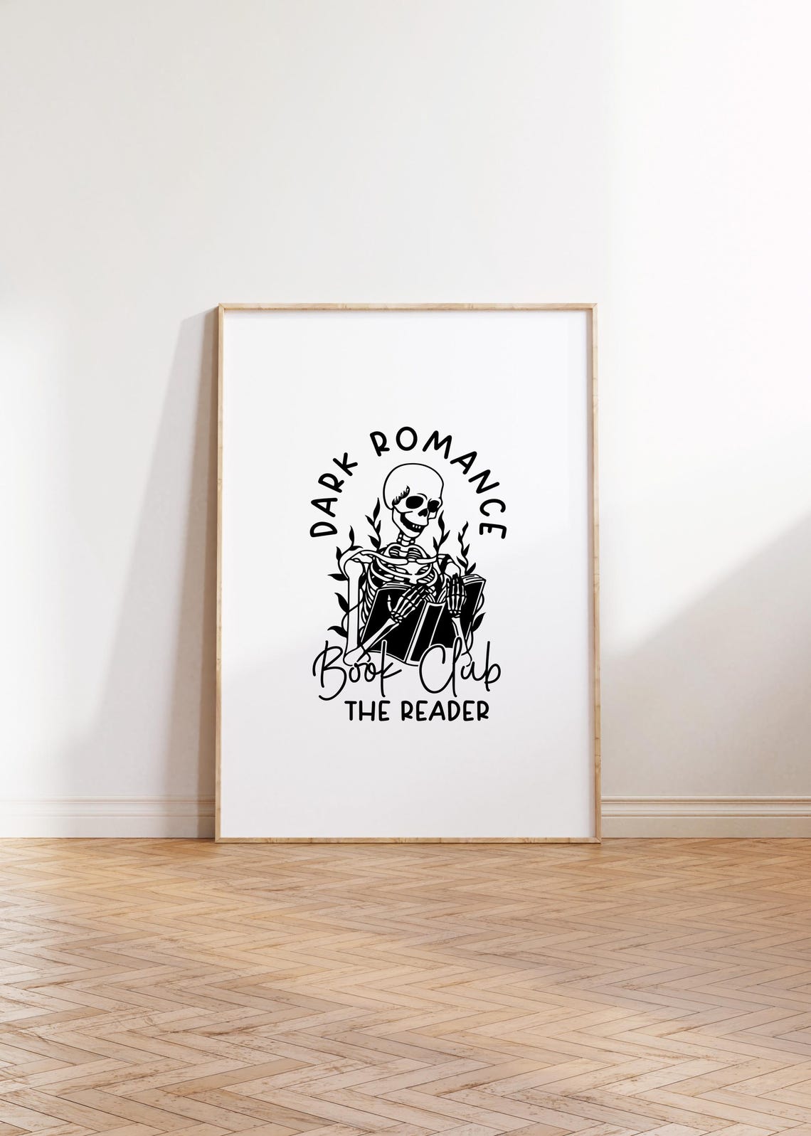 Dark Romance Book Club Skeleton Reader Gothic Book Lover Poster - Image 3