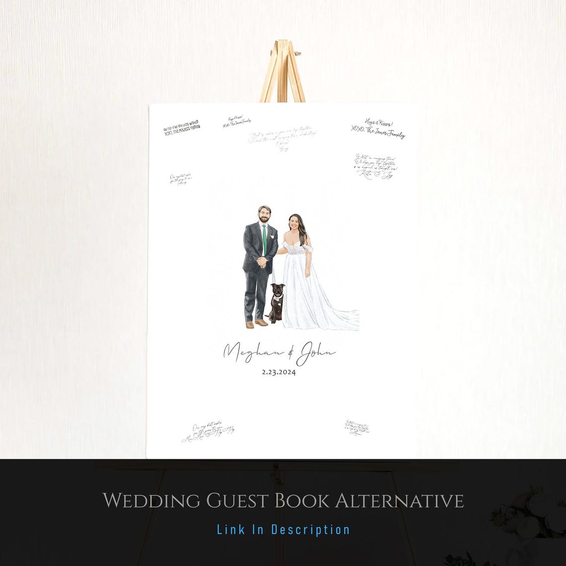 Four Generations of Brides Custom Wedding Gown Portrait Poster - Image 3