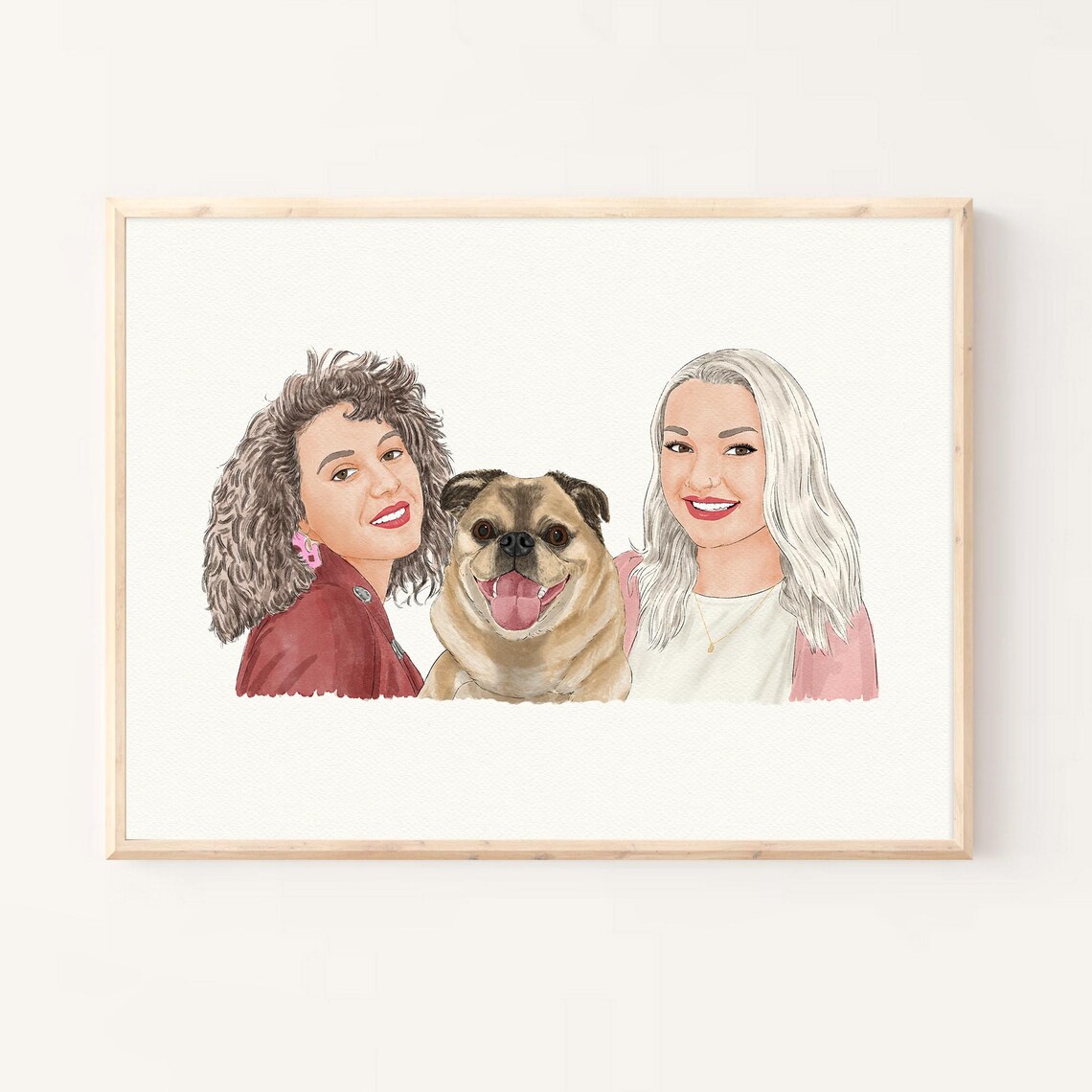 Custom Portrait From Photo, Family Watercolor Art Print - Image 3