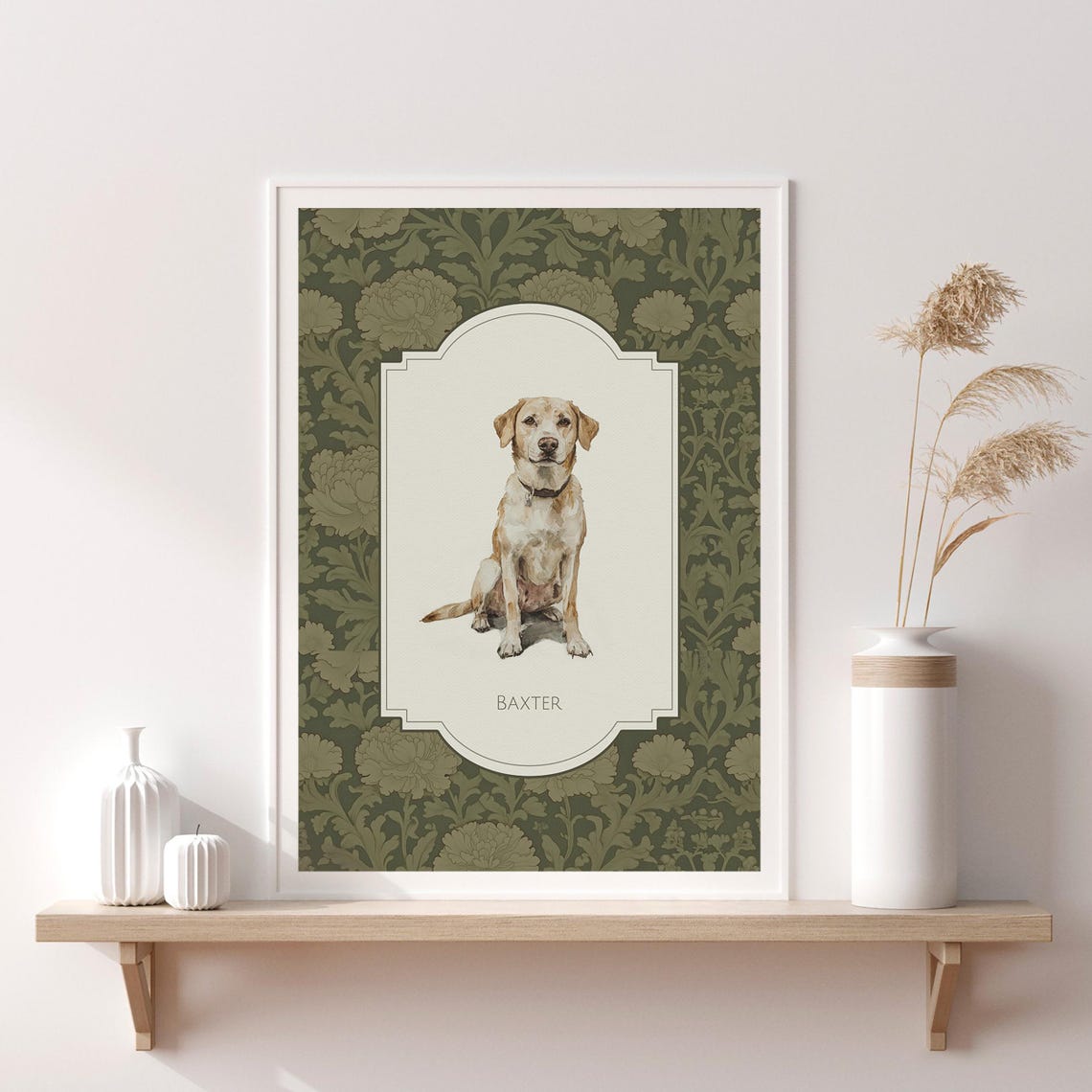 Custom Pet Portrait Dog Painting From Photo Living Room Wall Art Pet Memorial Gift Pet Gifts Labrador Watercolor Painting - Image 3
