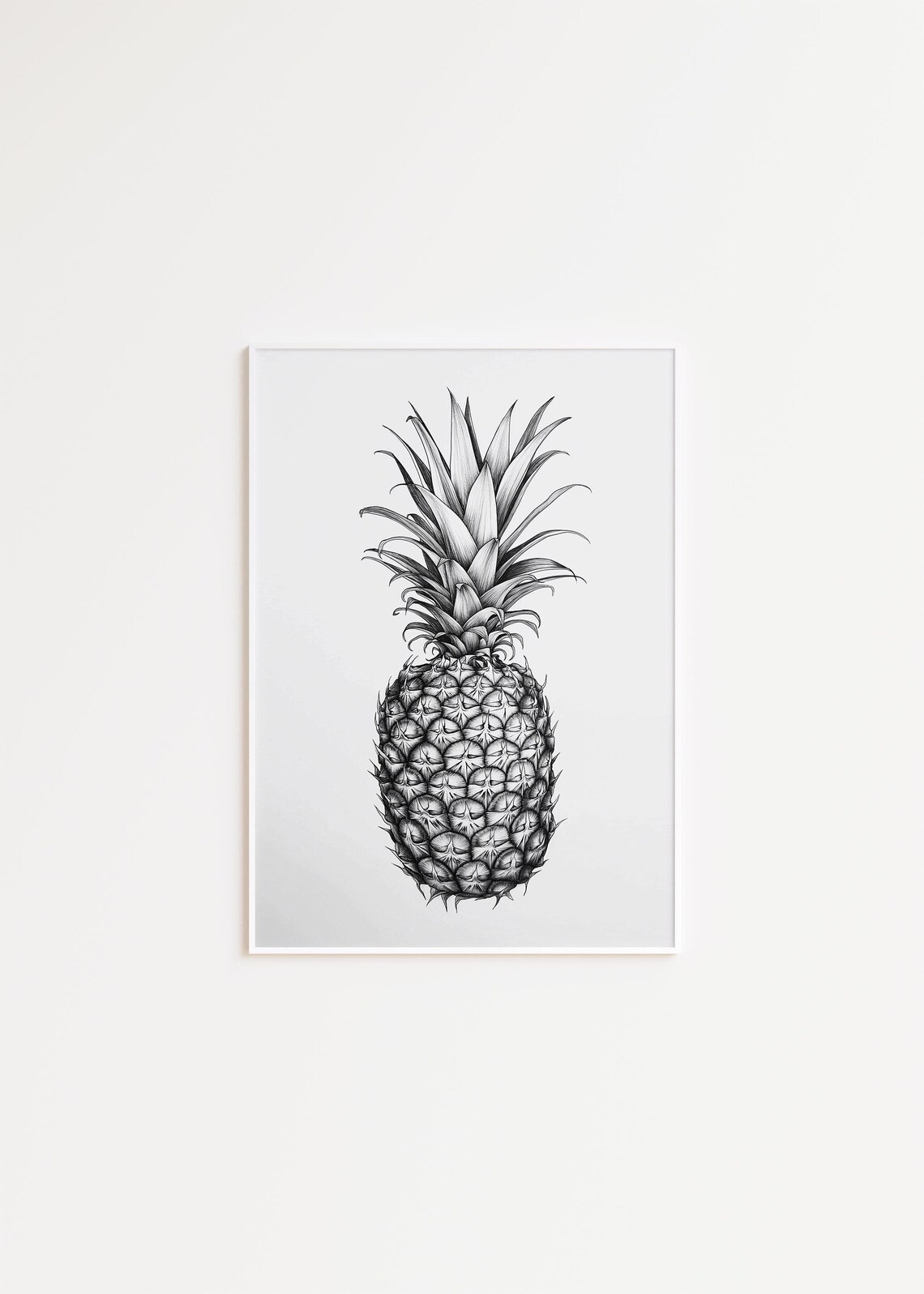 Pineapple Sketch Black And White Fruit Art Minimalist Kitchen Wall Art Tropical Art Pineapple Wall Decor 170