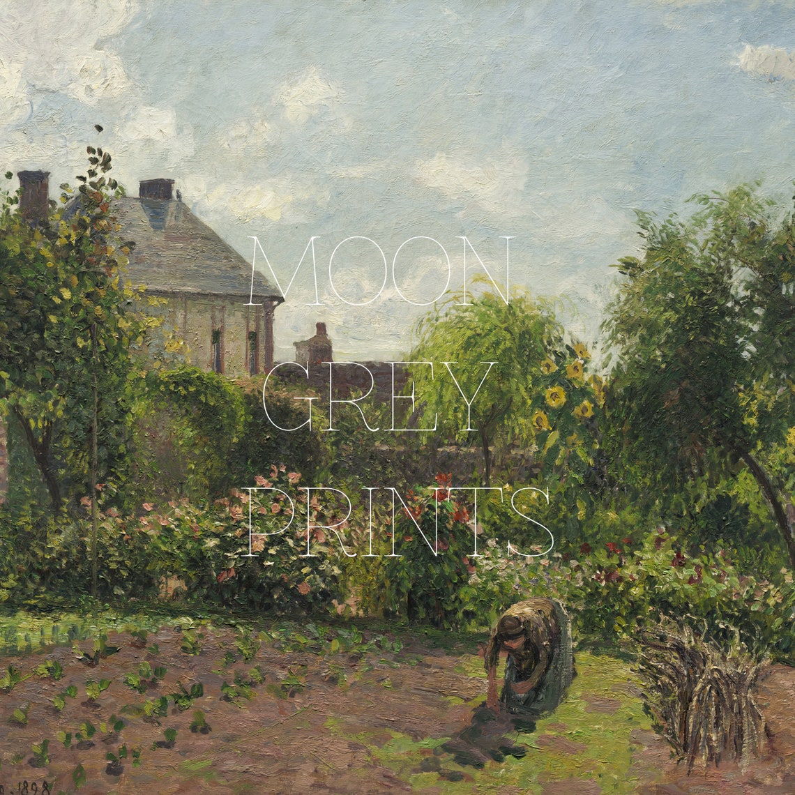 Muted Rural Scenery, Vintage Oil Painting - Image 2