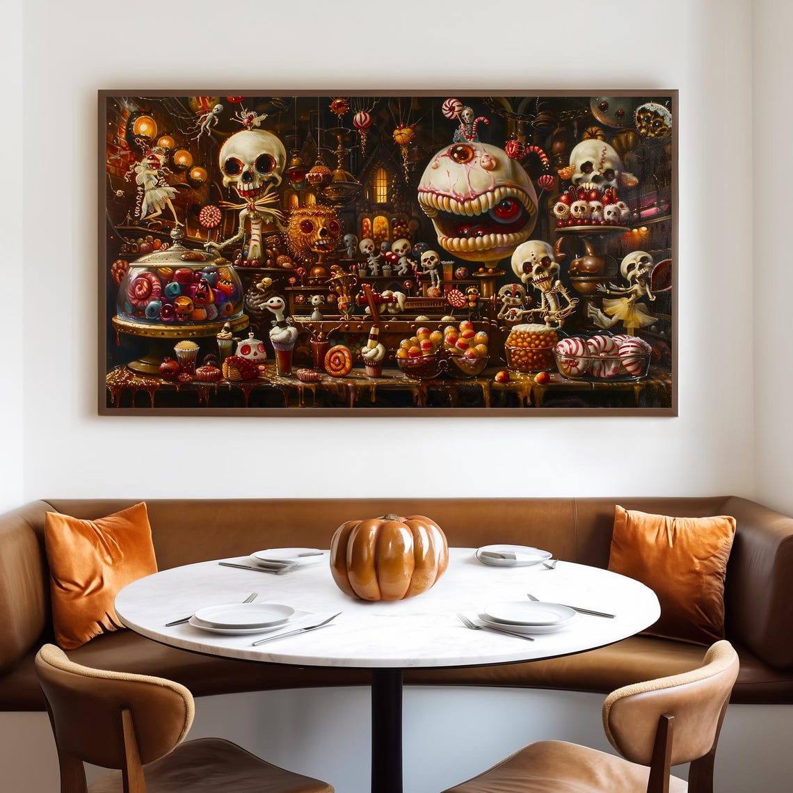 Spooky Candy Shop With Skeleton and Monster Sweet Characters Poster - Image 4