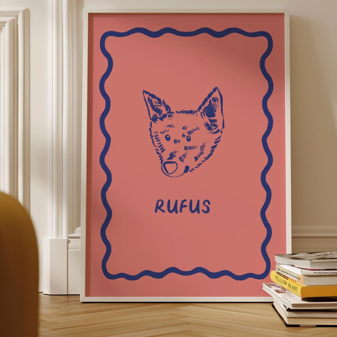 Custom Dog Portrait, Personalized Pet Caricature