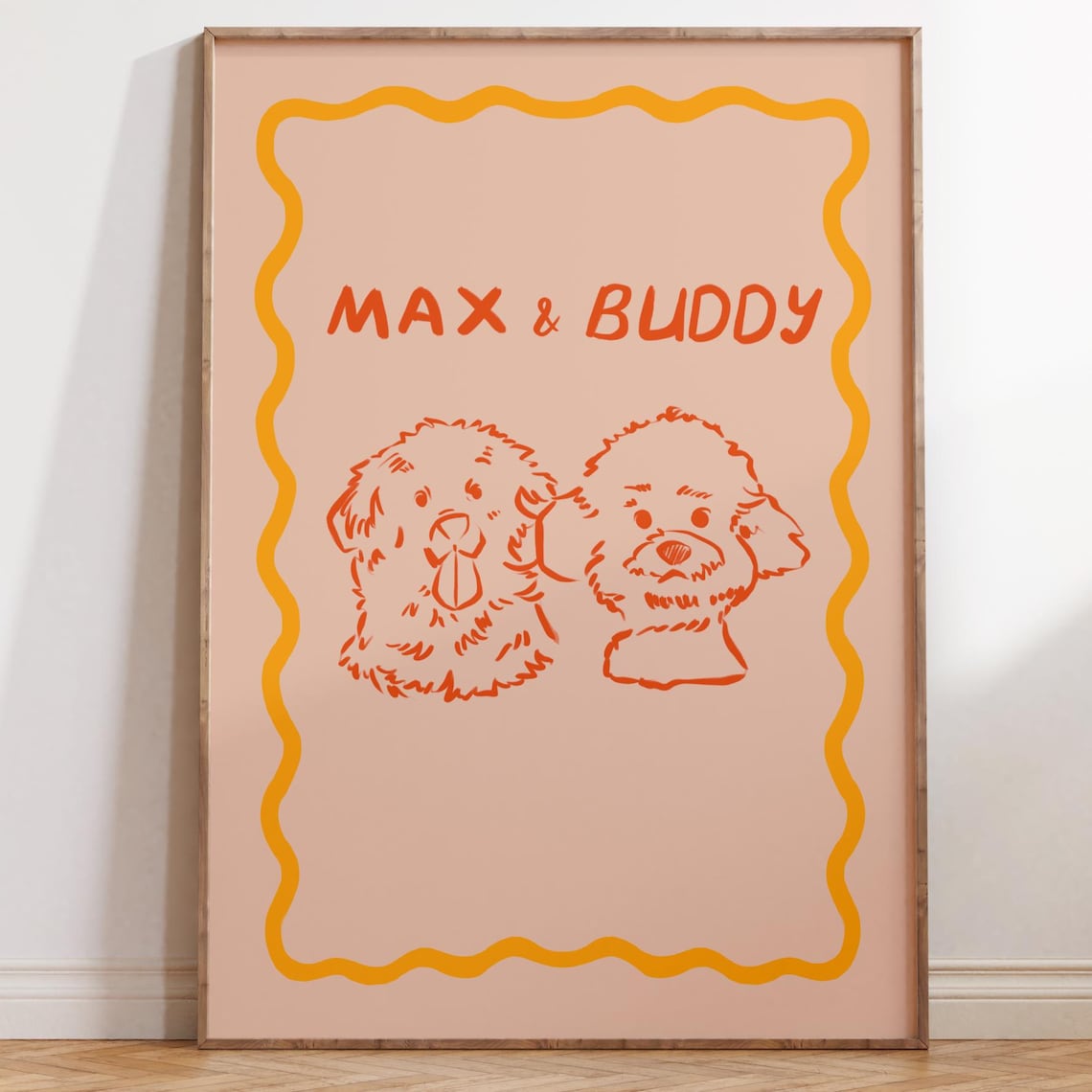 Custom Dog Portrait, Personalized Pet Caricature - Image 3