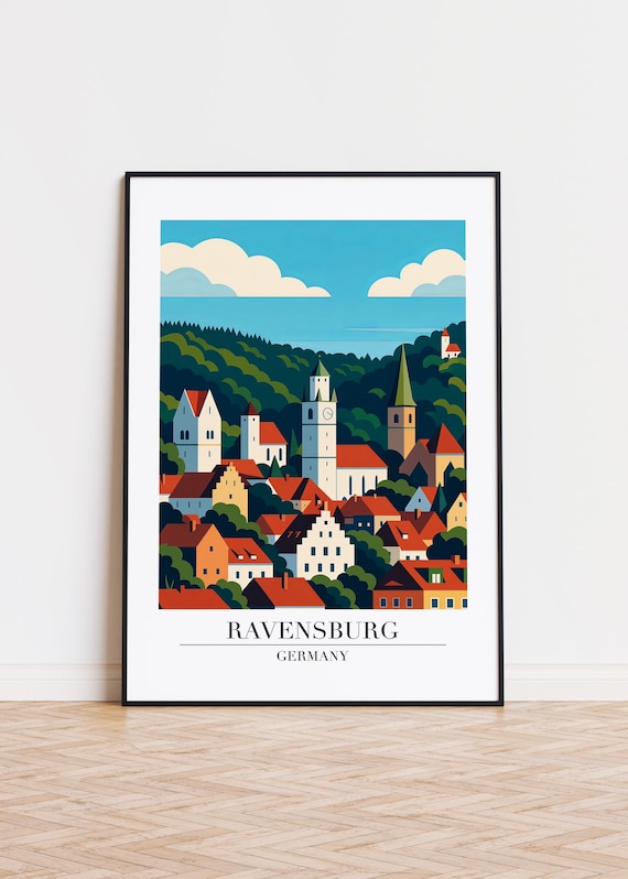 Ravensburg Germany Poster City Illustration Art Print