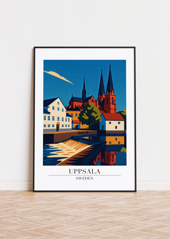 Uppsala Sweden Poster City Skyline Art Print