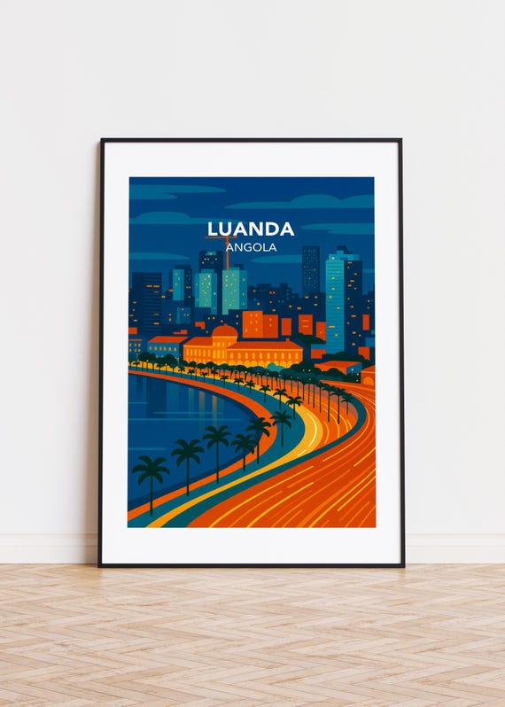 Luanda Angola Poster City Skyline Art Print