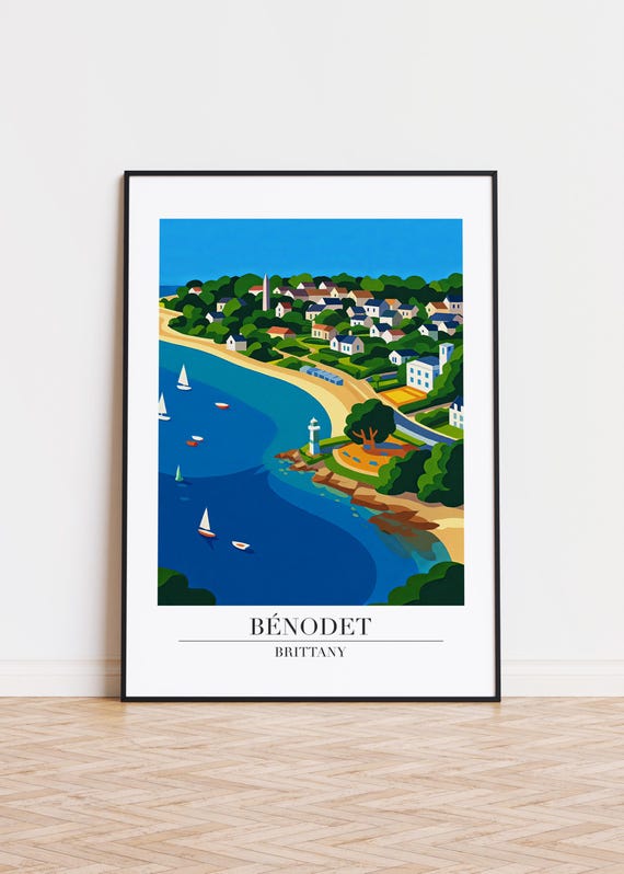 Bnodet France Poster City Skyline Art Print