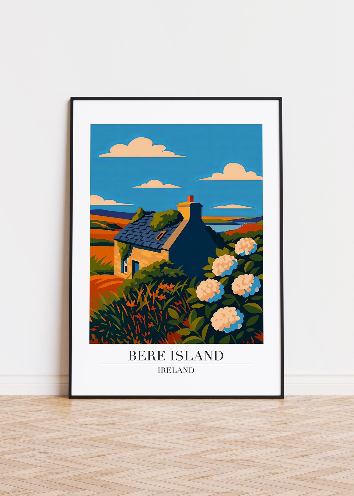 Bere Island Ireland Travel Poster, Art Print