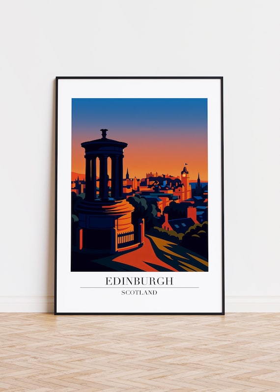 Edinburgh Illustration, Modern Scotland Art Print