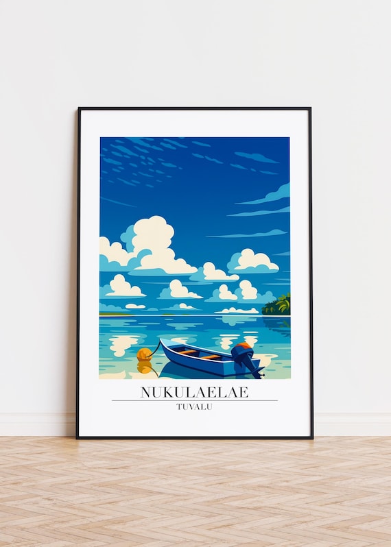 Nukulaelae Illustration Art Print Tuvalu Poster