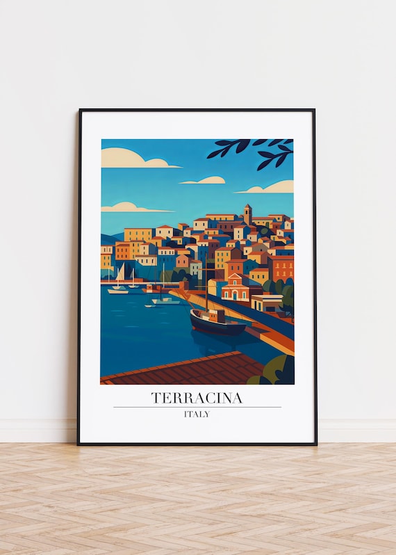 Terracina Italy Modern Travel Poster