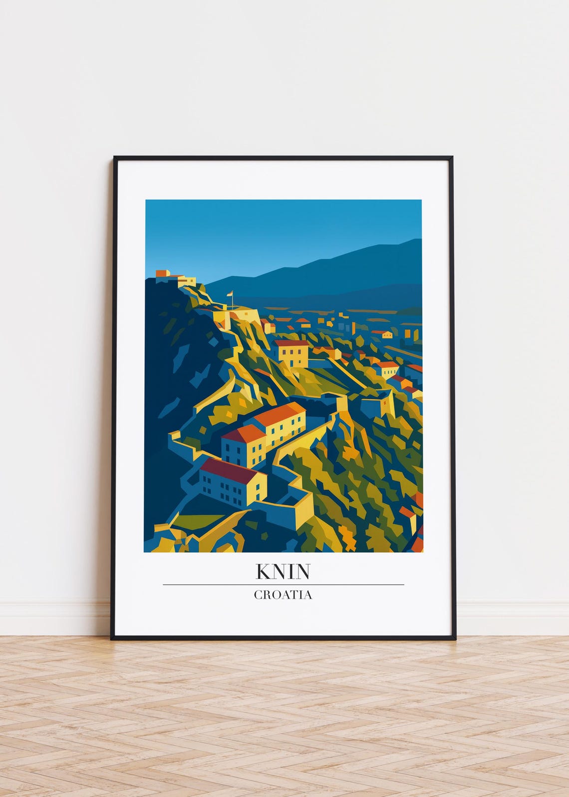 Knin Croatia Poster City Skyline Art Print