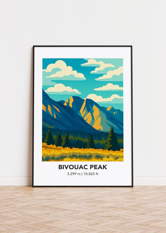 Bivouac Peak Mountain Poster Print