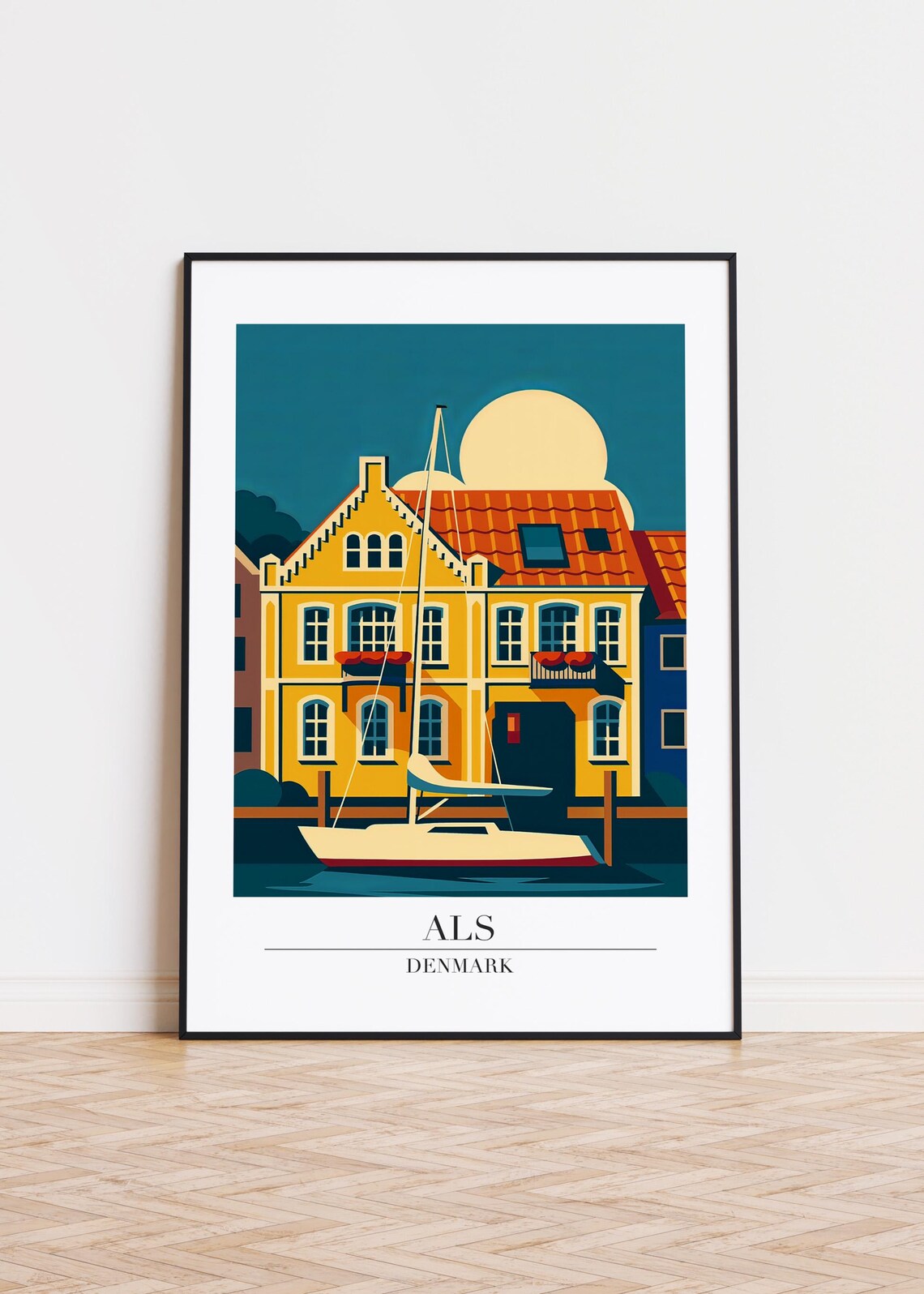 Als Denmark Minimalist Travel Poster