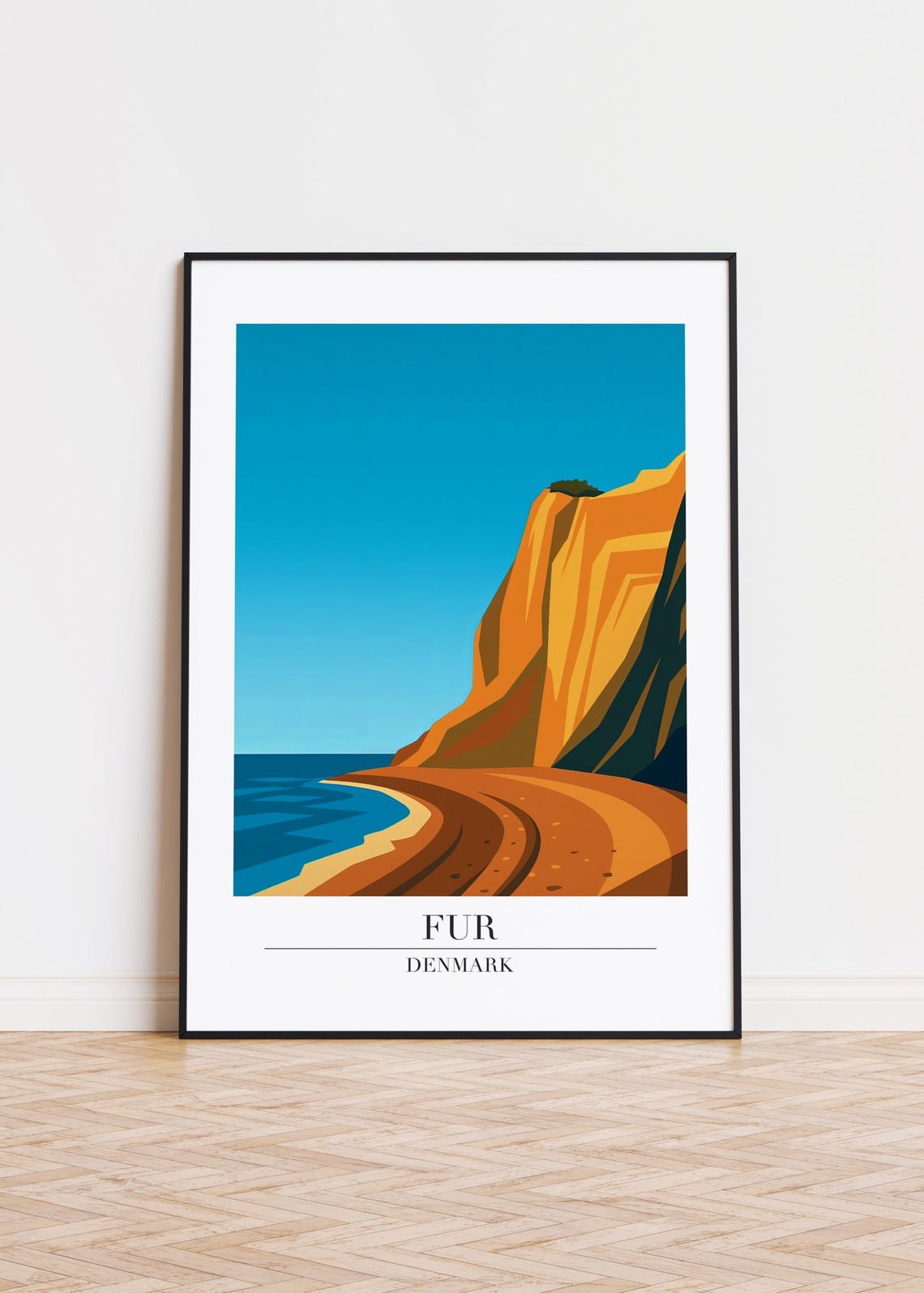 Fur Cityscape Poster Modern Denmark Print
