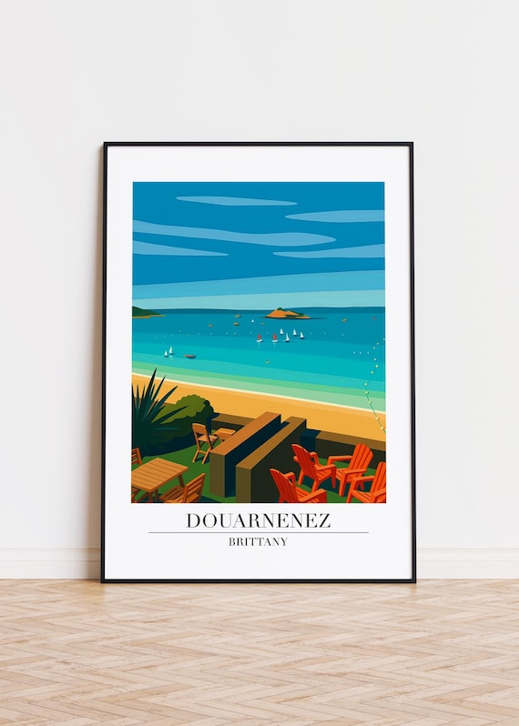 Douarnenez France Modern Travel Poster