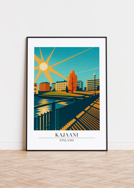 Kajaani Finland Poster City Illustration Art Print