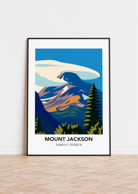 Mount Jackson Art Print Mountain Illustration Poster
