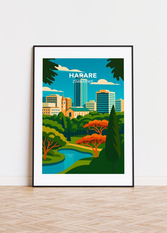 Harare Zimbabwe City Skyline Art Print