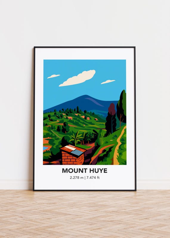 Mount Huye Poster Modern Minimalist Mountain Art Print