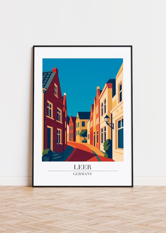 Leer Germany Poster City Illustration Art Print