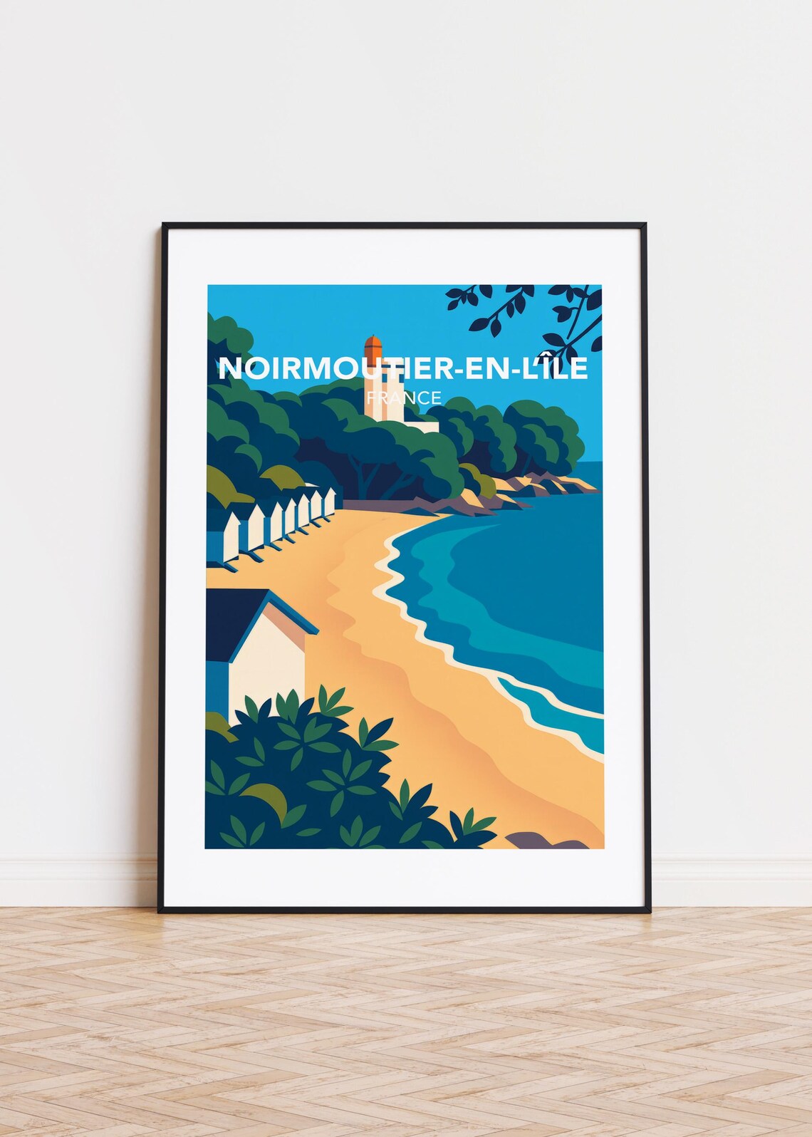 Noirmoutierenlle France Modern City Art Print