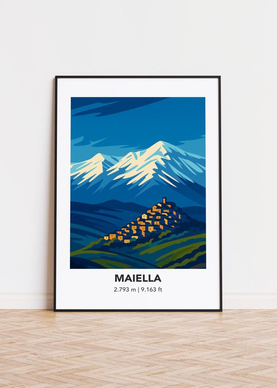 Maiella Mountain Print Modern Minimalist Art Poster