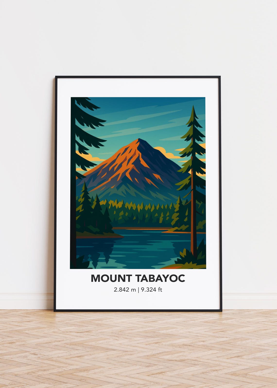 Mount Tabayoc Minimalist Travel Mountain Landscape Art Poster