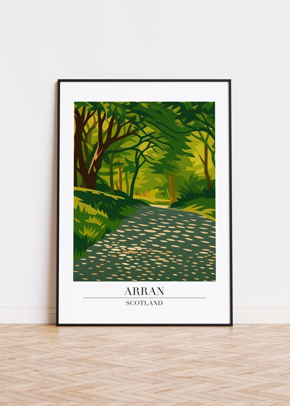 Arran Scotland Poster Modern Island Illustration Art
